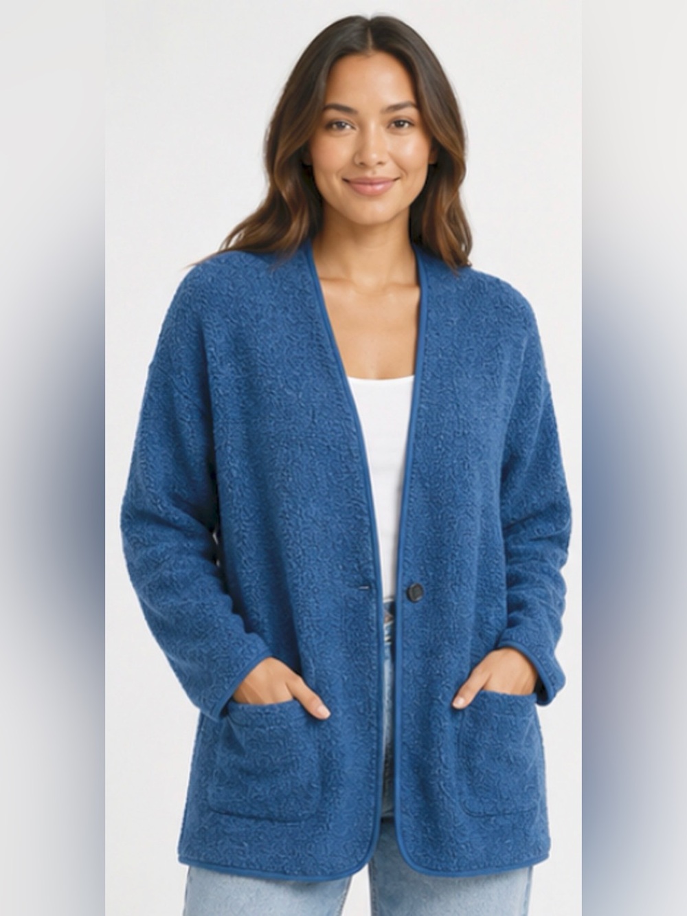 NEW J.JILL PURE JILL FLEECE LINED BOUCLE TEDDY CARDIGAN JACKET SZ XS